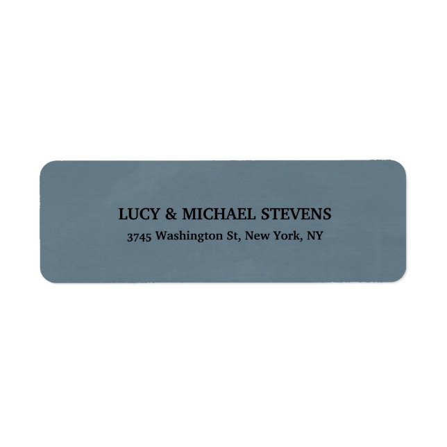 Creative Blue Grey Retro Style Classical Family Label (Front)