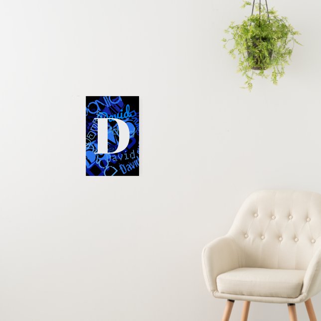 Creative Blue Monogram Foam Board (In Situ (Wall))