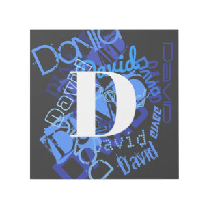 Creative Blue Monogram Gallery Wrap