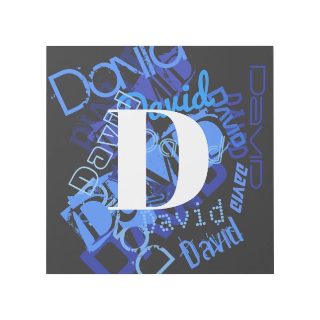 Creative Blue Monogram Gallery Wrap (Front)
