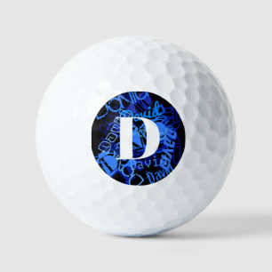 Creative Blue Monogram Golf Balls