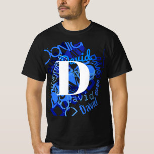 Creative Blue Monogram T-Shirt