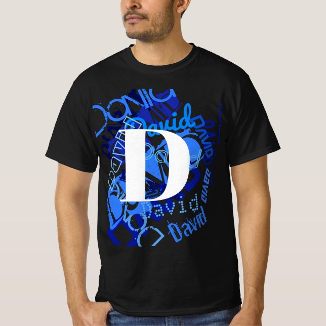 Creative Blue Monogram T-Shirt (Front)