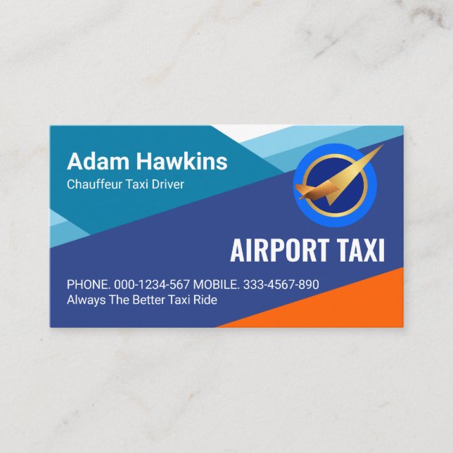 Creative Blue Sky Runways Business Card (Front)