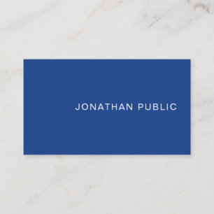 Creative Blue Sleek Design Trendy Plain Luxe Business Card
