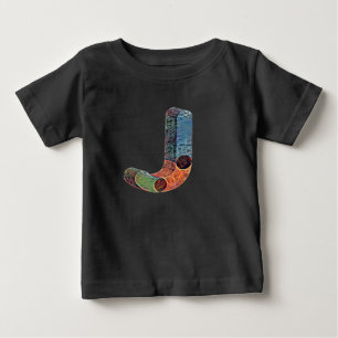 Creative Bold Letter J Initial Monogram Baby T-Shirt