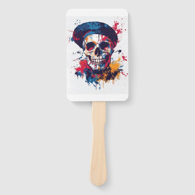 Creative Bones � Funny Artist Skull Hand Fan (Front)
