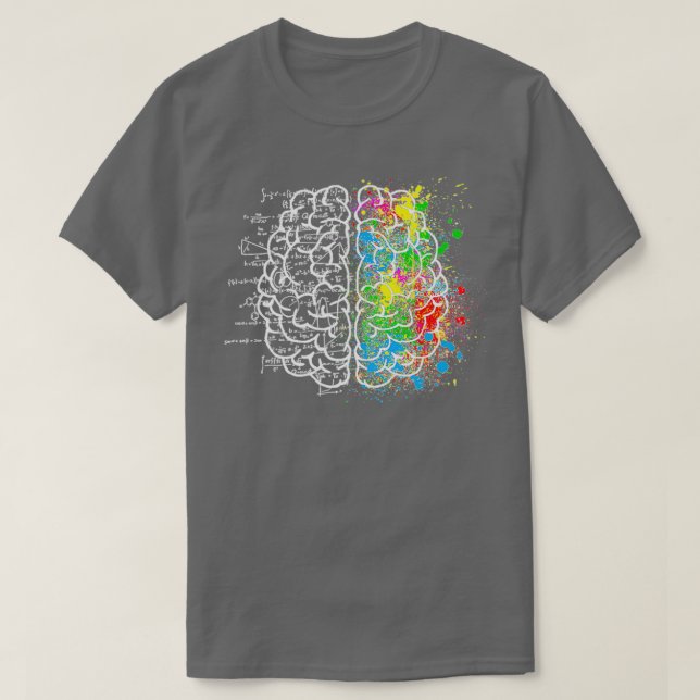 Creative Brain Art Science Math T-Shirt (Design Front)