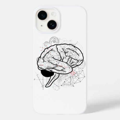Creative Brain Artwork With Science Theme Case_Mate iPhone 14 Case