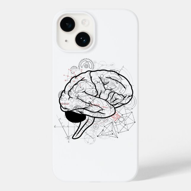 Creative Brain Artwork With Science Theme Case-Mate iPhone Case (Back)