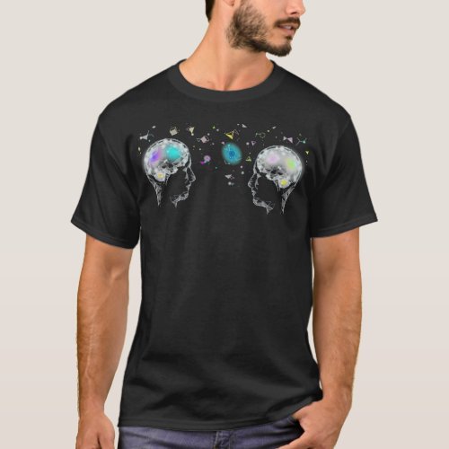 Creative brain communication geek nerd chat T_Shirt