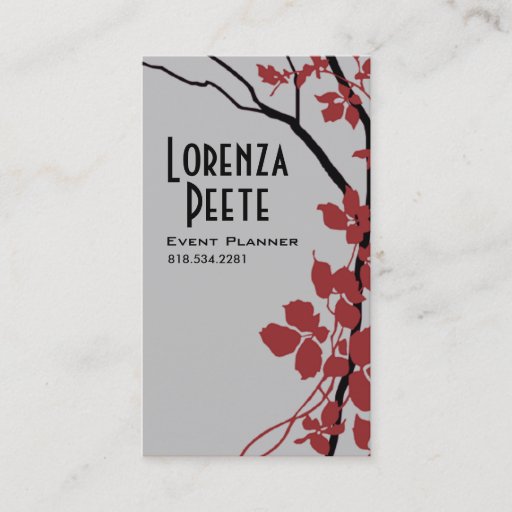 Customizable Creative Branches (Event Planner) Business Card
