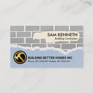 Creative Brick Masonry Works Construction Builder Business Card