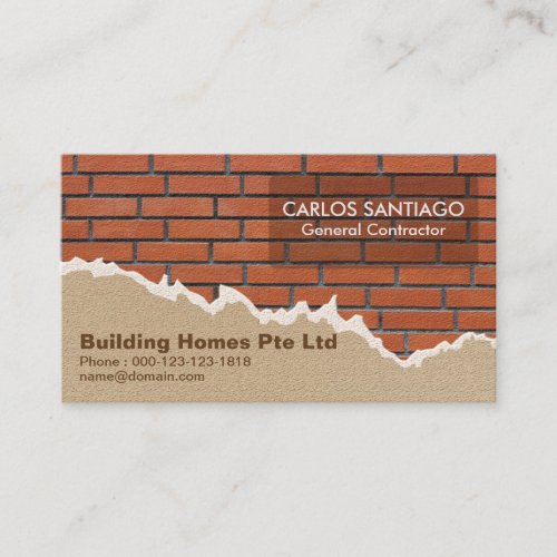 Creative Brickwork and Plaster Construction Business Card