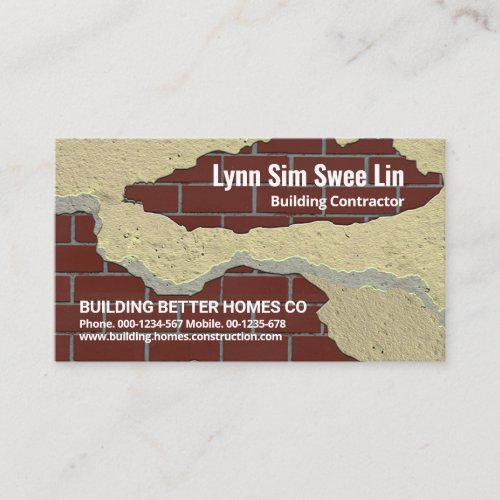 Creative Brickwork Peeling Plaster Business Card