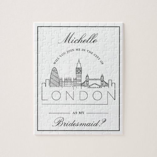 Creative Bridal Party Request  Join Me In London Jigsaw Puzzle