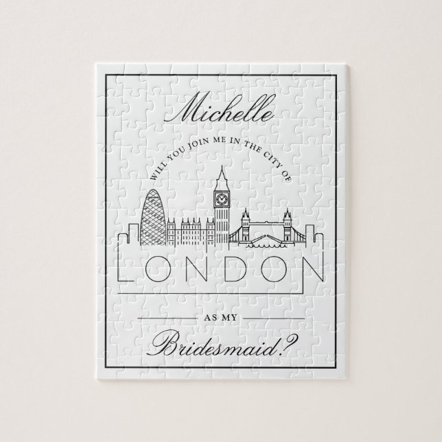 Creative Bridal Party Request | Join Me In London! Jigsaw Puzzle (Vertical)