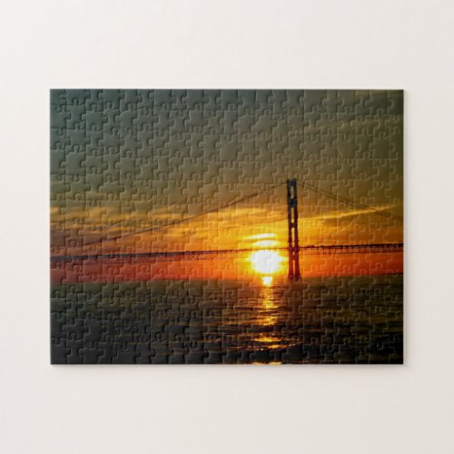 Creative bridge sky water photo jigsaw puzzle
