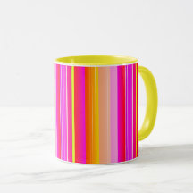 Creative bright magenta yellow pink artsy striped