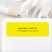 Creative Bright Yellow Classical Italic Cute Sheet Label (Insitu)