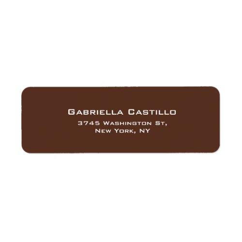 Creative Brown Plain Elegant Simple Label