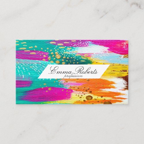 Creative brush stroke clip art business card