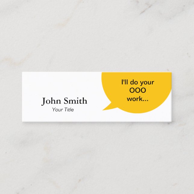 Creative Bubble Professional Mini Mini Business Card (Front)