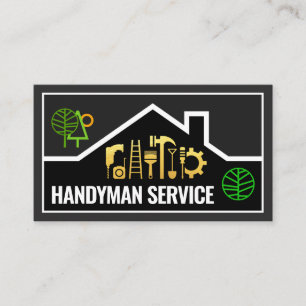 Creative Building Frame Handyman Tools Business Card