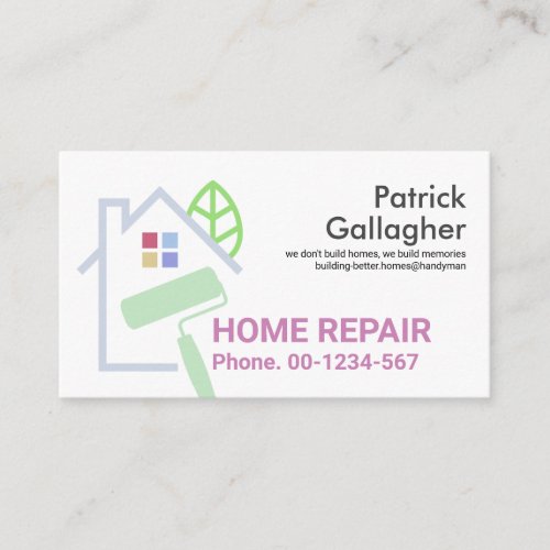 Creative Building Frame Home Repair Business Card