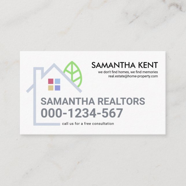 Creative Building Landscape Border Business Card (Front)