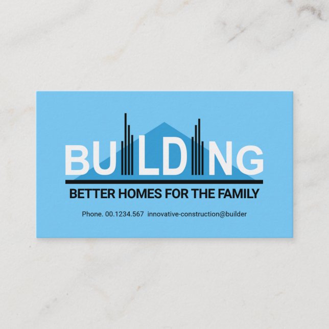 Creative BUILDING Piling Structural Business Card (Front)