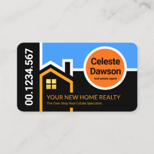 Creative Building Rooftop Sunrise Border Business Card