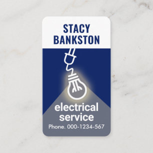 Creative Bulb Flash Light Beam Business Card