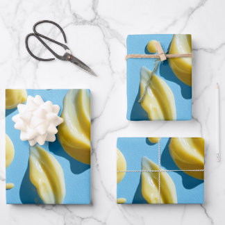 Creative Butter Cream Drips Pattern  Wrapping Paper Sheets