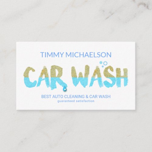 Creative Car Wash Dirt Water Layers Business Card
