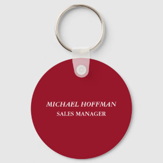 Creative Carmine Red Minimalist Classical Italic Keychain
