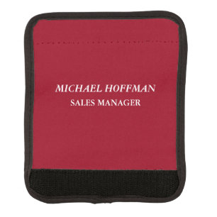 Creative Carmine Red Minimalist Classical Italic Luggage Handle Wrap