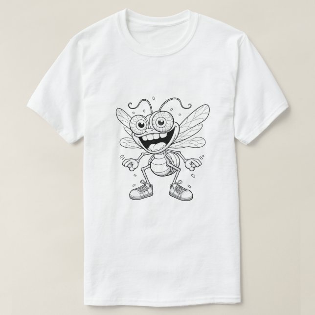 Creative cartoon bee Style Artwork T-Shirt (Design Front)