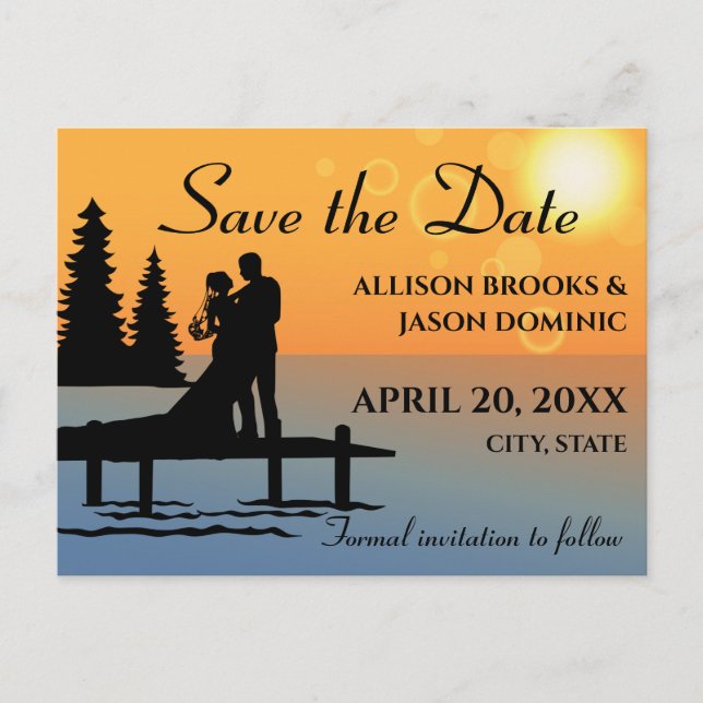 Creative, cartoon style Save The Date Wedding Card (Front)
