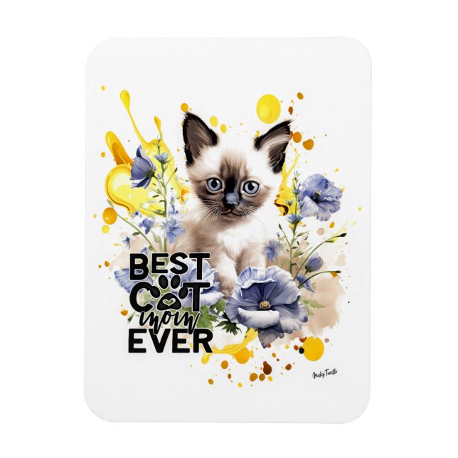 Creative Cat Mom Magnet  (Vertical)