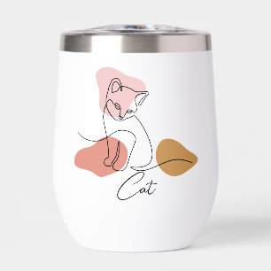 Creative Cat with Square Frame Thermal Wine Tumbler