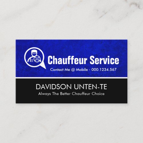 Creative Chauffeur Speech Box Driver Business Card