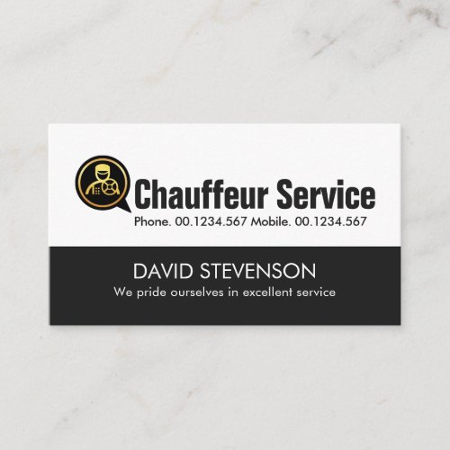 Creative Chauffeur Speech Box Driving Business Card