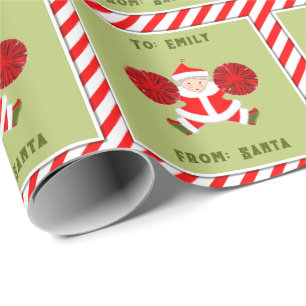 Creative Cheerleader Christmas Gift Wrapping Paper
