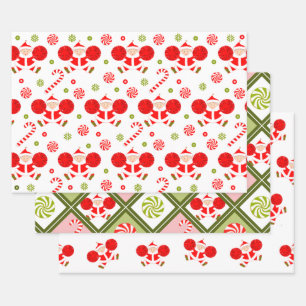 Creative Cheerleader Holiday Wrapping Paper Sheets