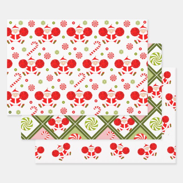 Creative Cheerleader Holiday Wrapping Paper Sheets (Set)