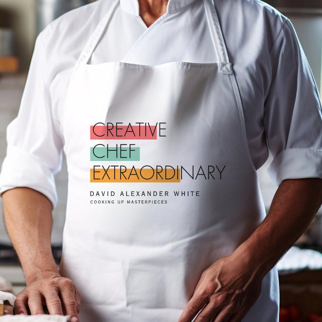 Creative Chef Extraordinary | Modern Cooking Adult Apron (Creator Uploaded)