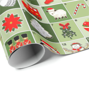 Creative Christmas Advent Calendar Wrapping Paper