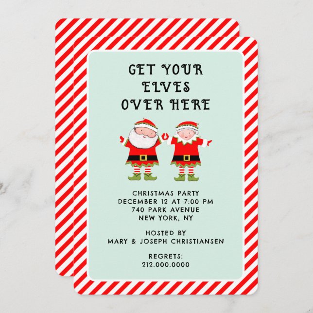 Creative Christmas Holiday Party Invitation (Front/Back)