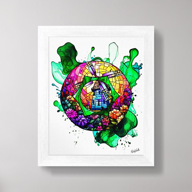 Creative Circle Wall Art Print Poster (Framed Front)